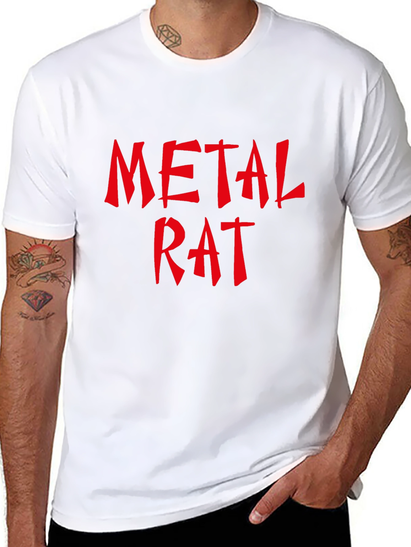 Metal Rat Graphic Black T-Shirt