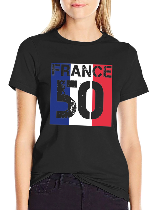 France 50 T-Shirt - Distressed Design