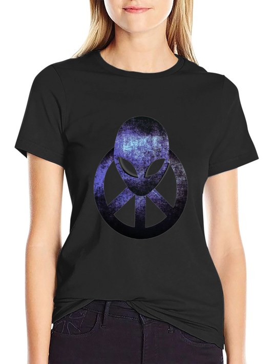 Alien Peace Sign Graphic T-Shirt