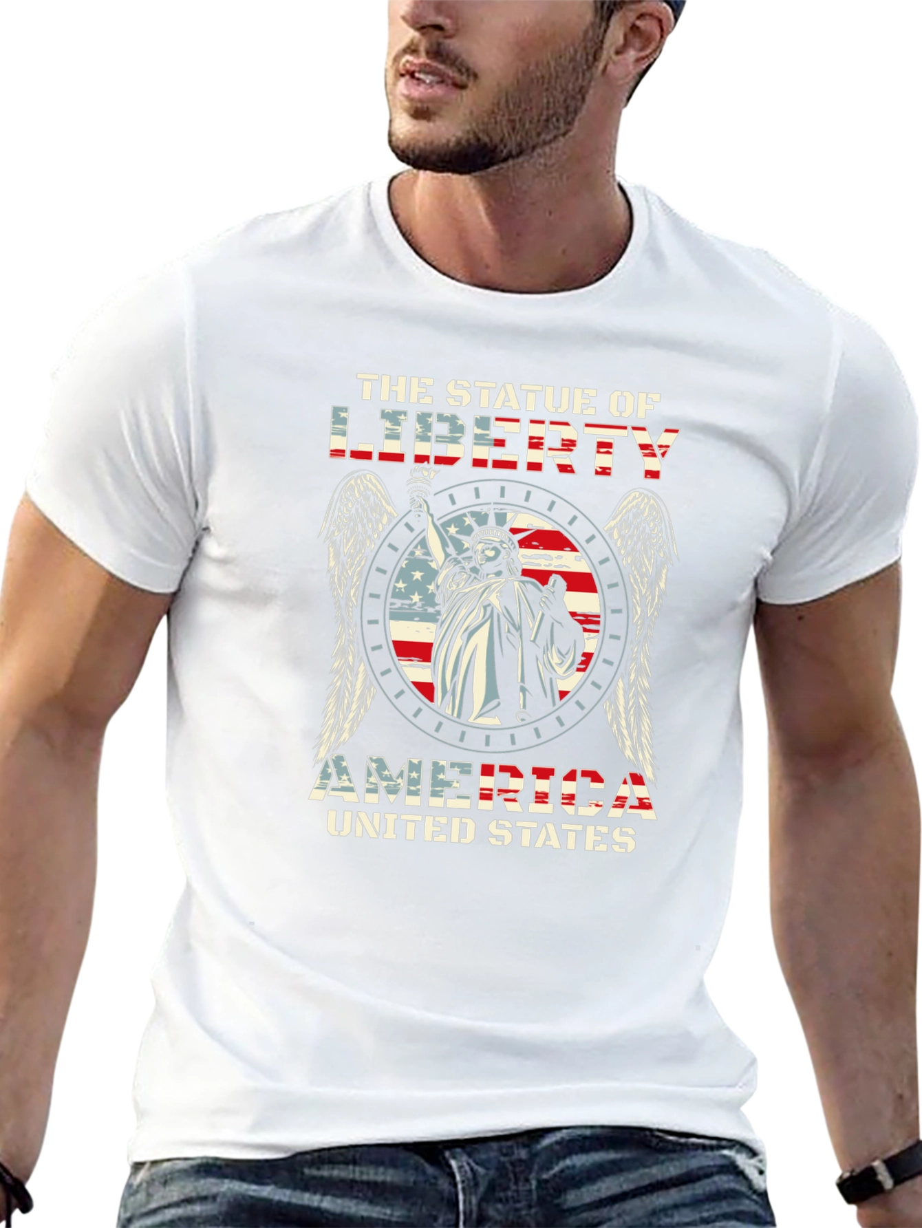 Statue of Liberty Graphic Tee - Patriotic Design
