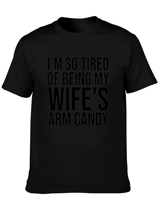 Funny Wifes Arm Candy Graphic T-Shirt
