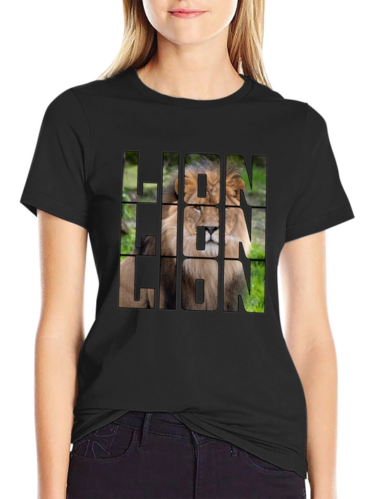 Lion Graphic Print T-Shirt