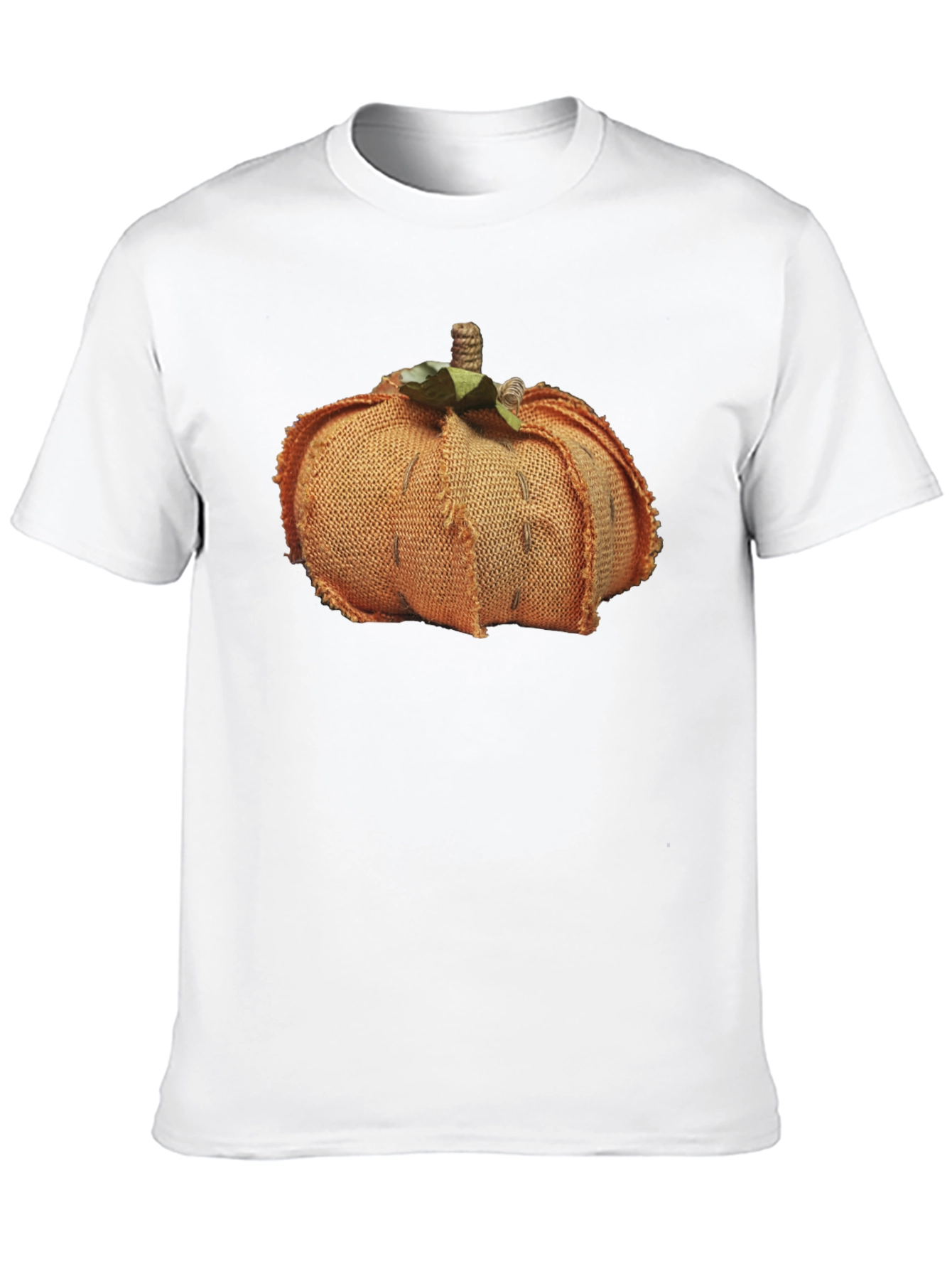 Pumpkin Burlap Graphic Tee - Stylish Fall Fashion
