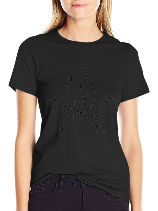 Campfire Graphic Tee - Black Casual Shirt