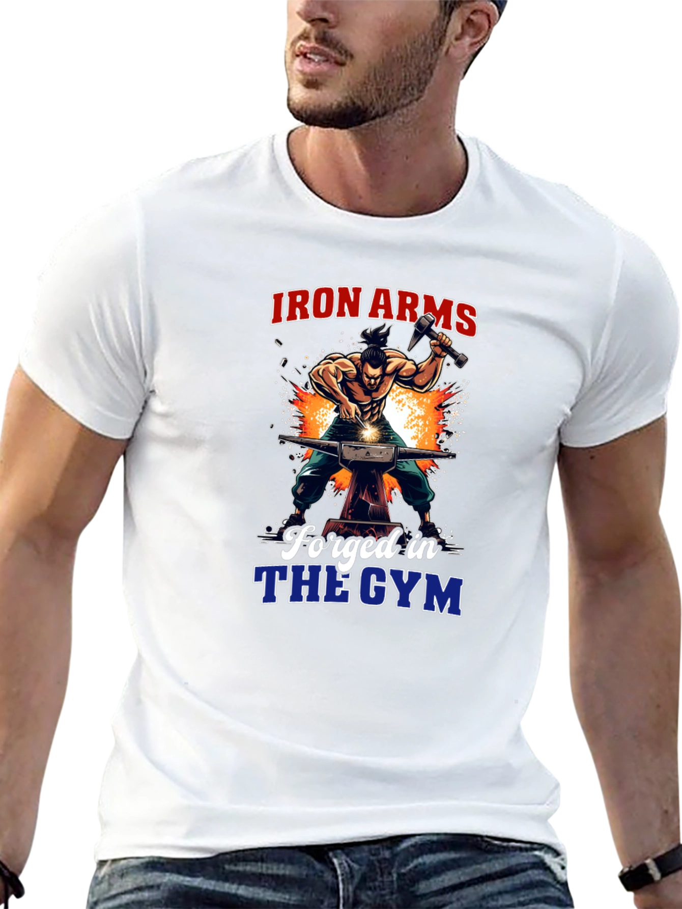 Iron Arms Forged in the Gym Black T-Shirt