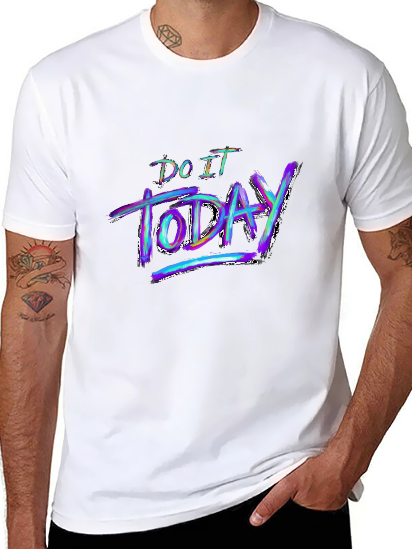 Do It Today Graphic Black T-Shirt