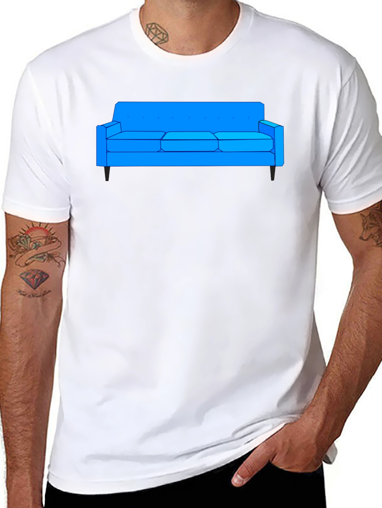 Couch Graphic Tee - Stylish & Comfortable