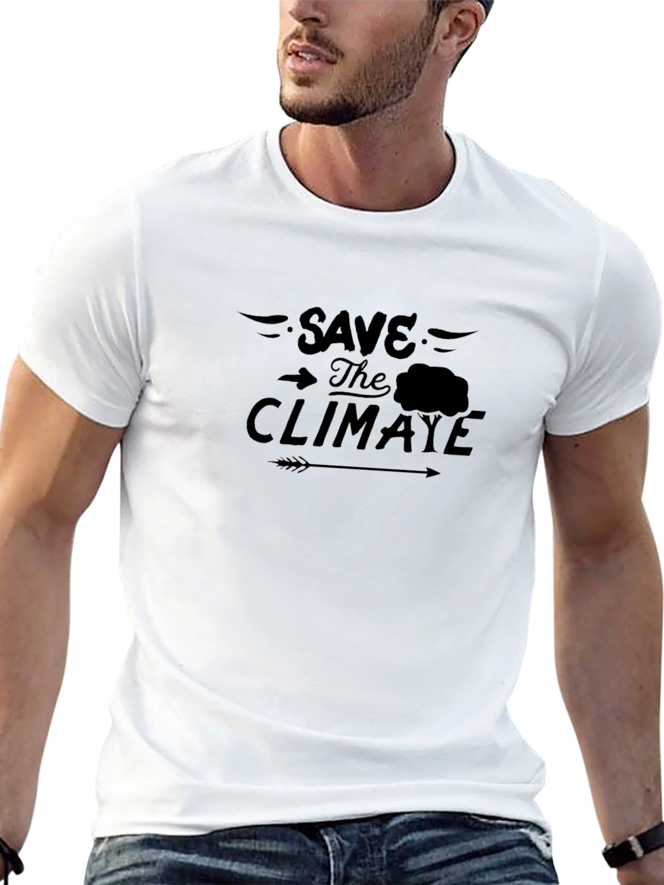 Save the Climate Black Graphic T-Shirt