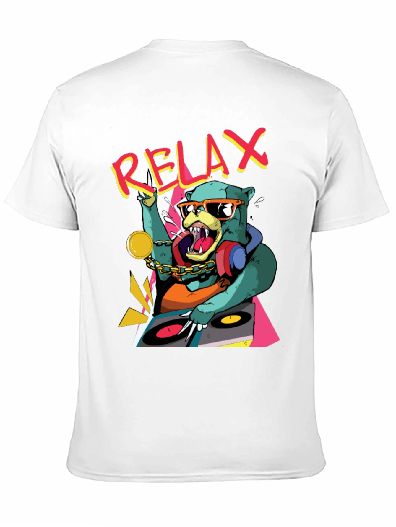 Relax DJ Bear Graphic T-Shirt