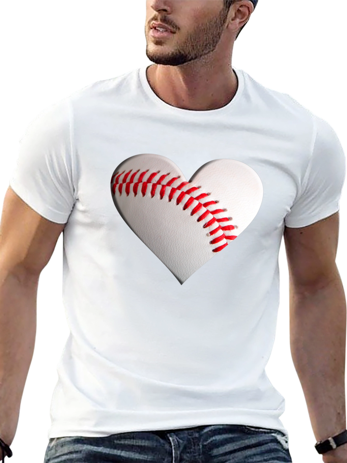 Baseball Heart T-Shirt - Sporty & Stylish