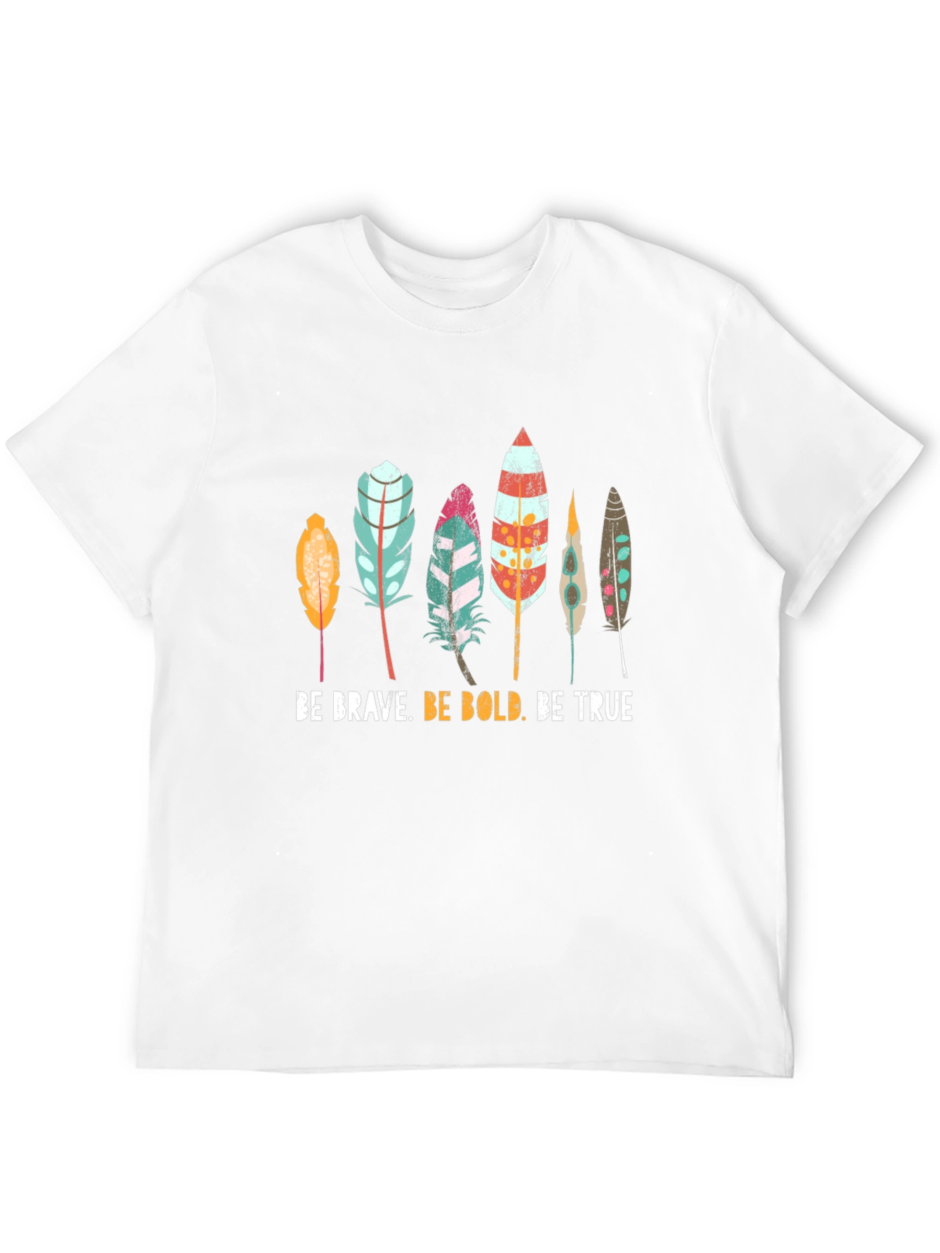 Be Brave Bold True Feather Graphic Tee