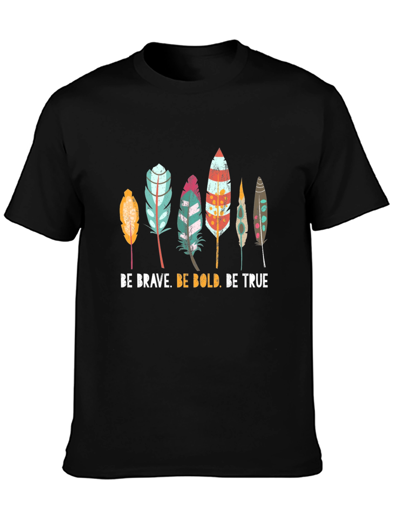 Be Brave Bold True Feather Graphic Tee