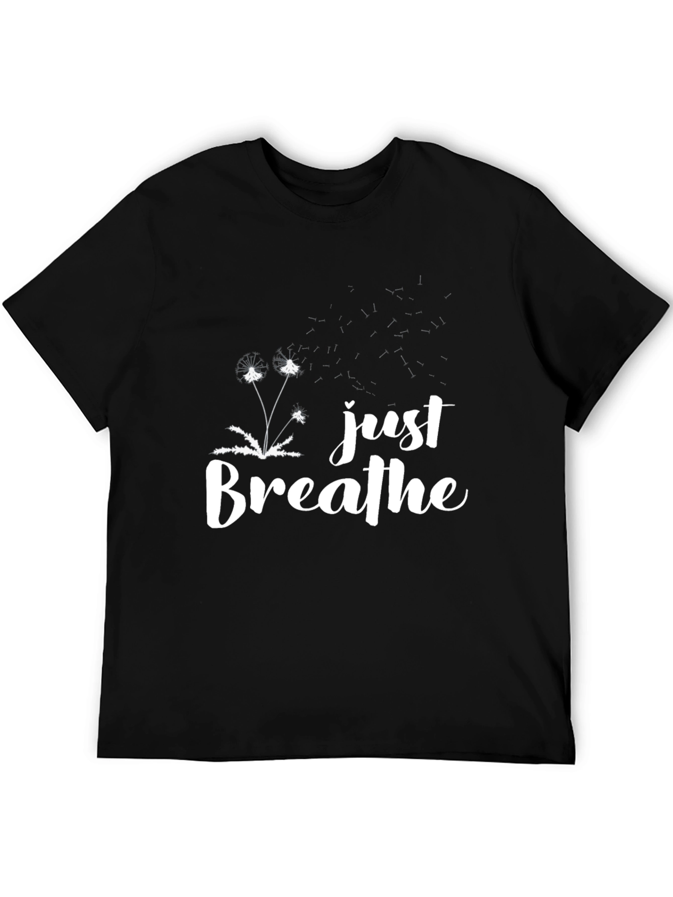 Just Breathe Black Graphic Tee