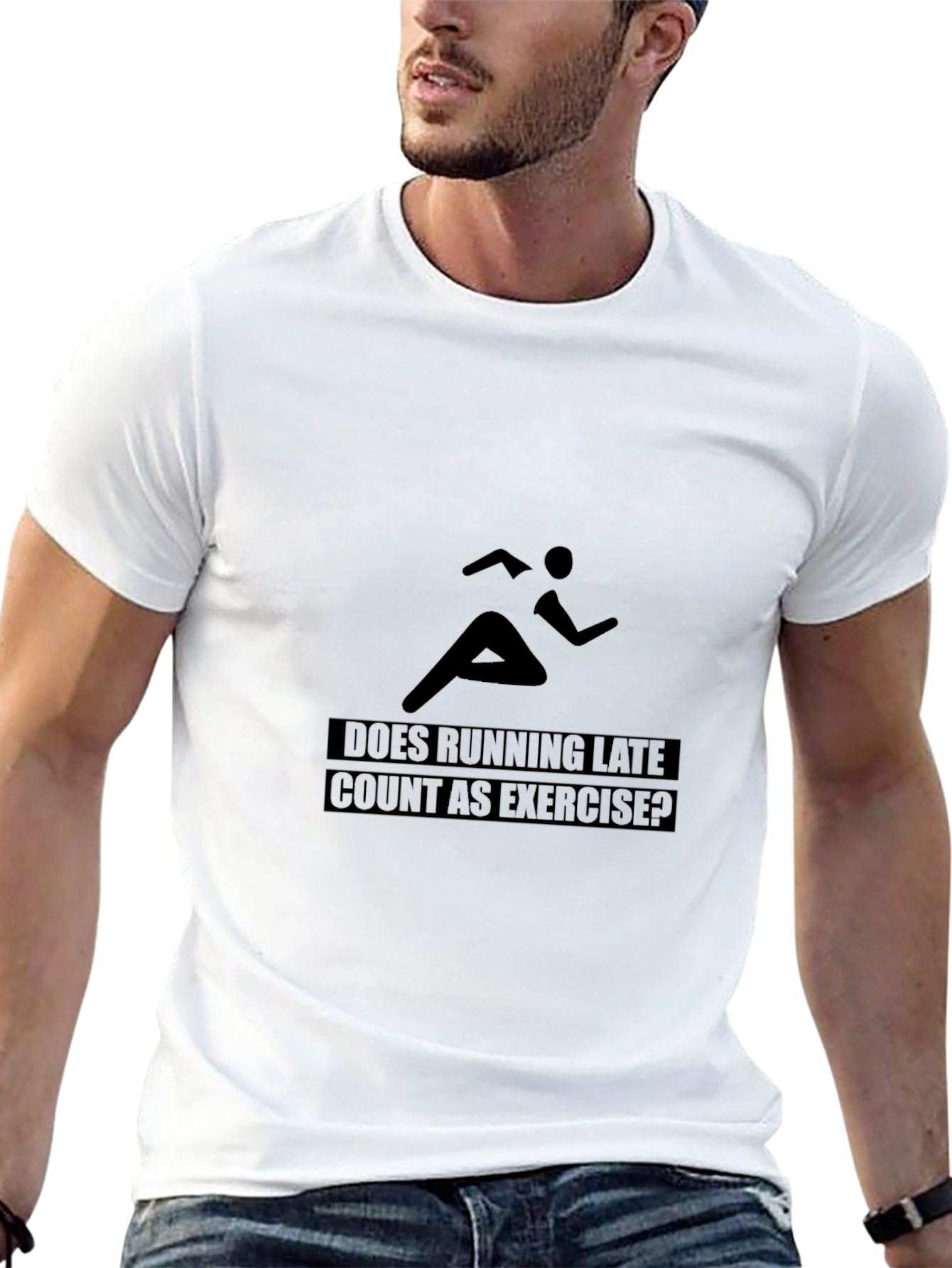 Running Late Exercise Tee - Funny Workout Shirt