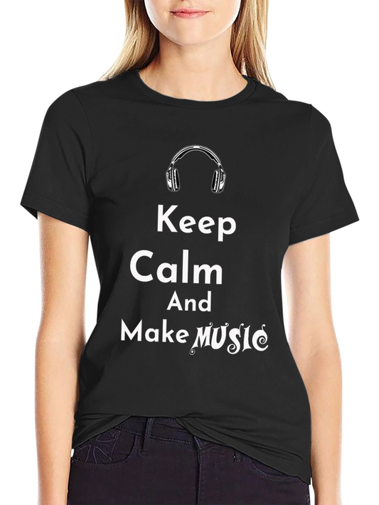 Keep Calm Make Music Graphic Tee - Stylish & Comfy