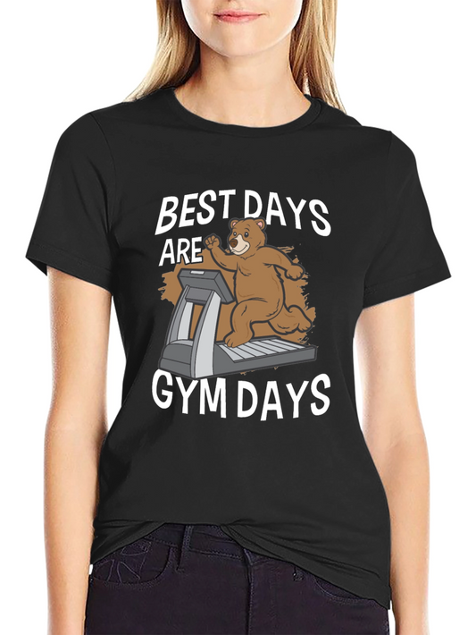 Funny Gym Bear T-Shirt - Best Days are Gym Days!
