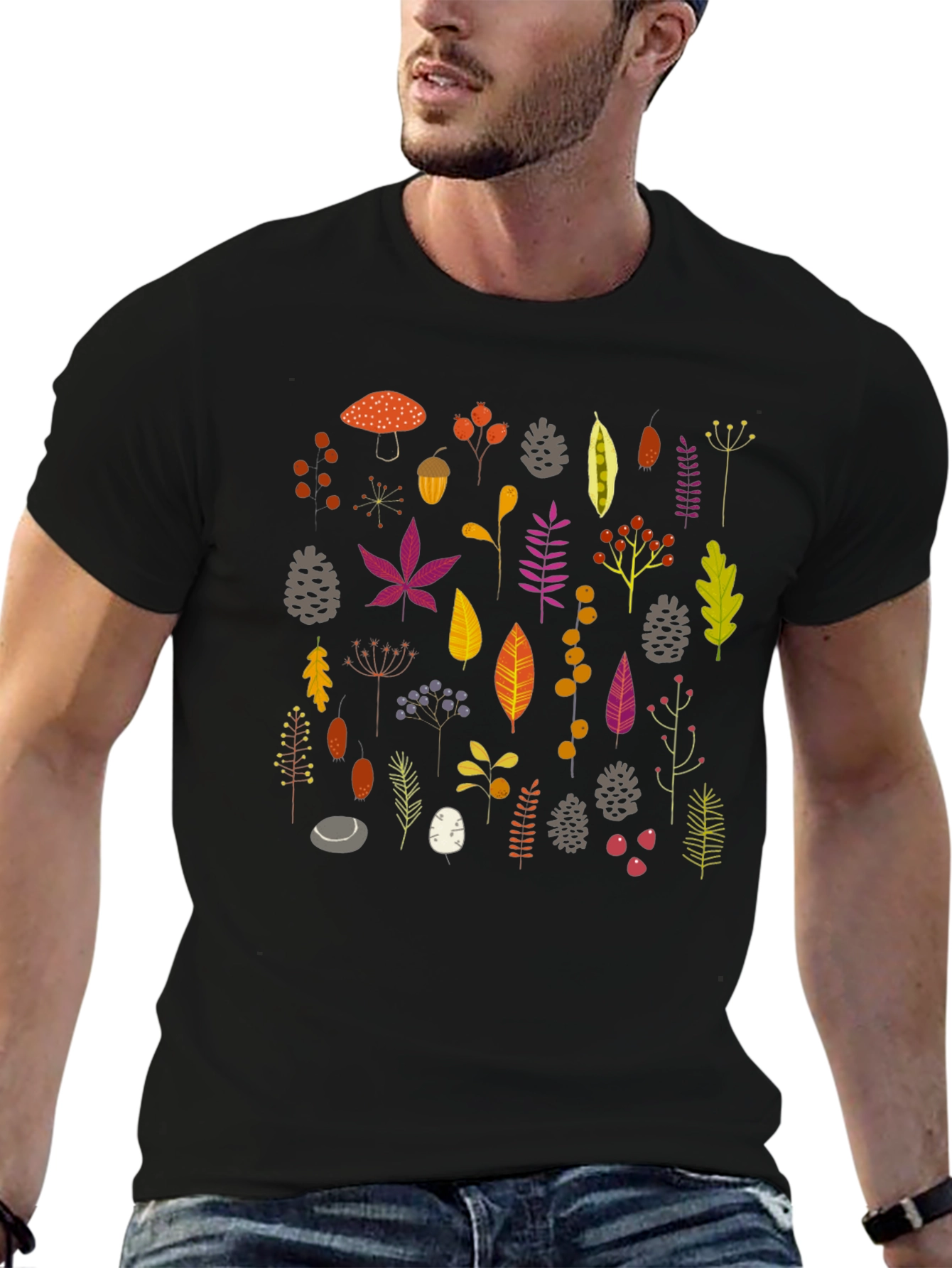 Autumn Forest Patterned T-Shirt