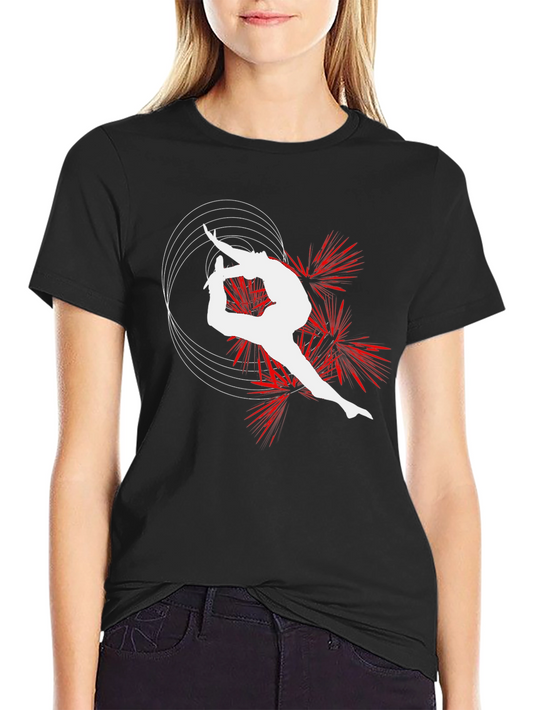 Gymnast Silhouette Graphic T-Shirt