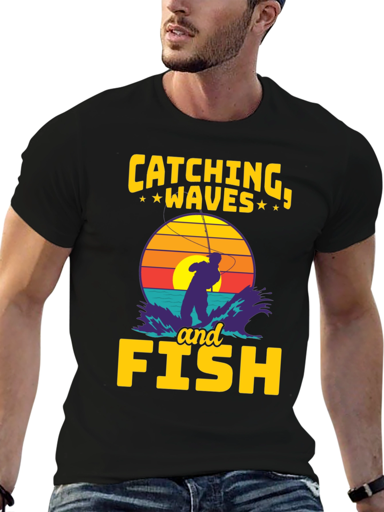 Catching Waves & Fish Graphic Tee