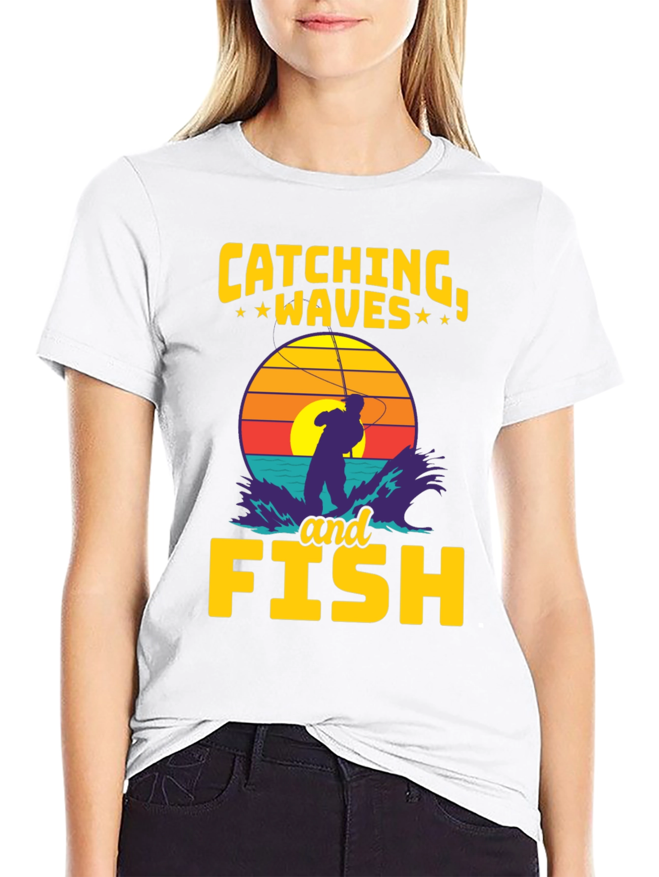 Catching Waves & Fish Graphic Tee