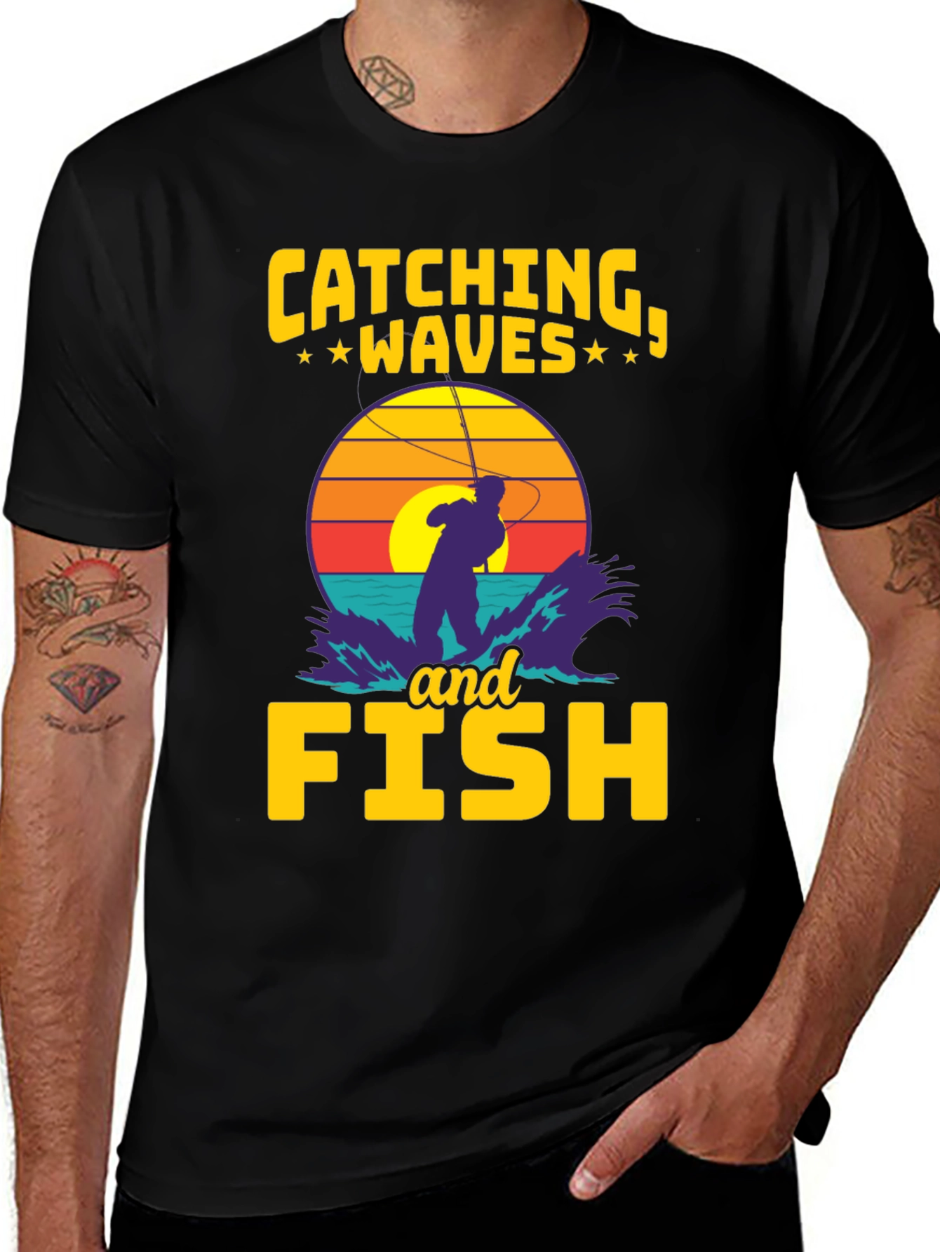 Catching Waves & Fish Graphic Tee