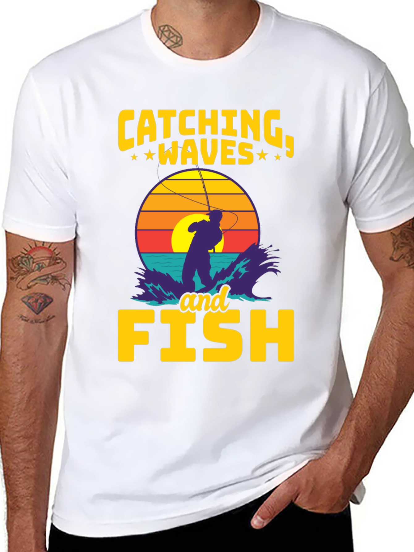 Catching Waves & Fish Graphic Tee