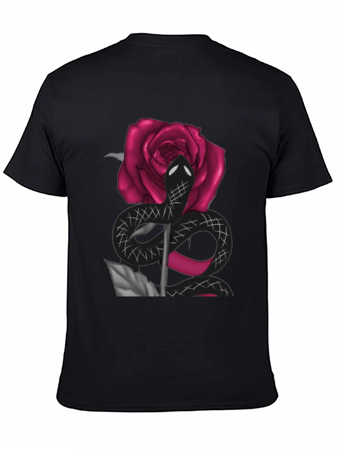 Snake & Rose Graphic Tee - Bold Statement T-Shirt