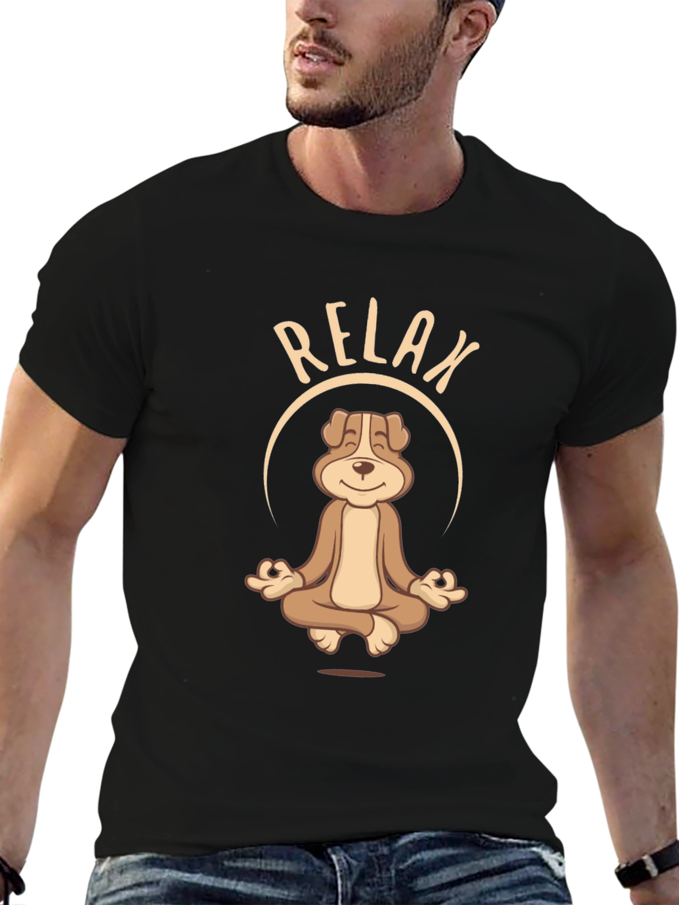 Relax Dog Meditation Graphic Tee