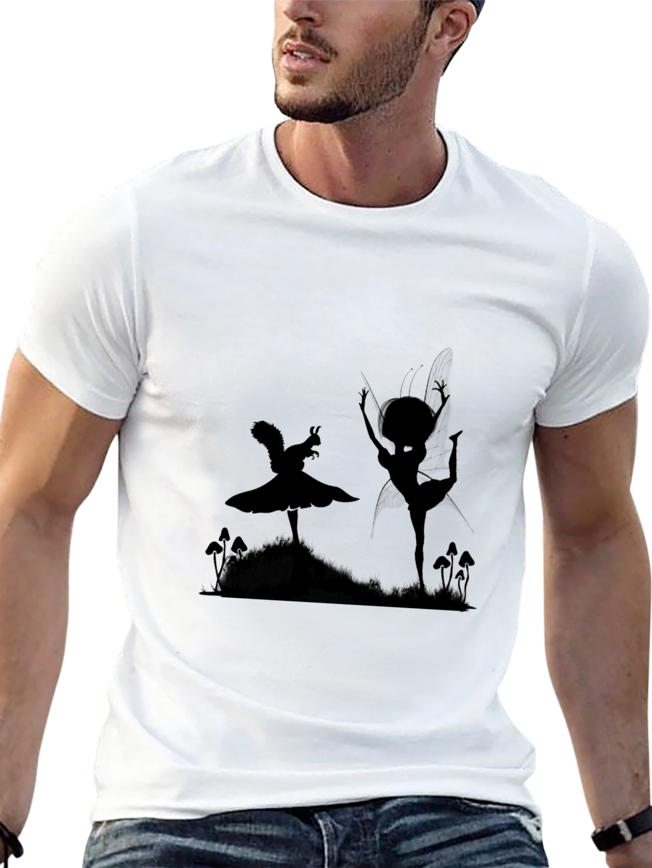 Fairy Silhouette Black T-Shirt