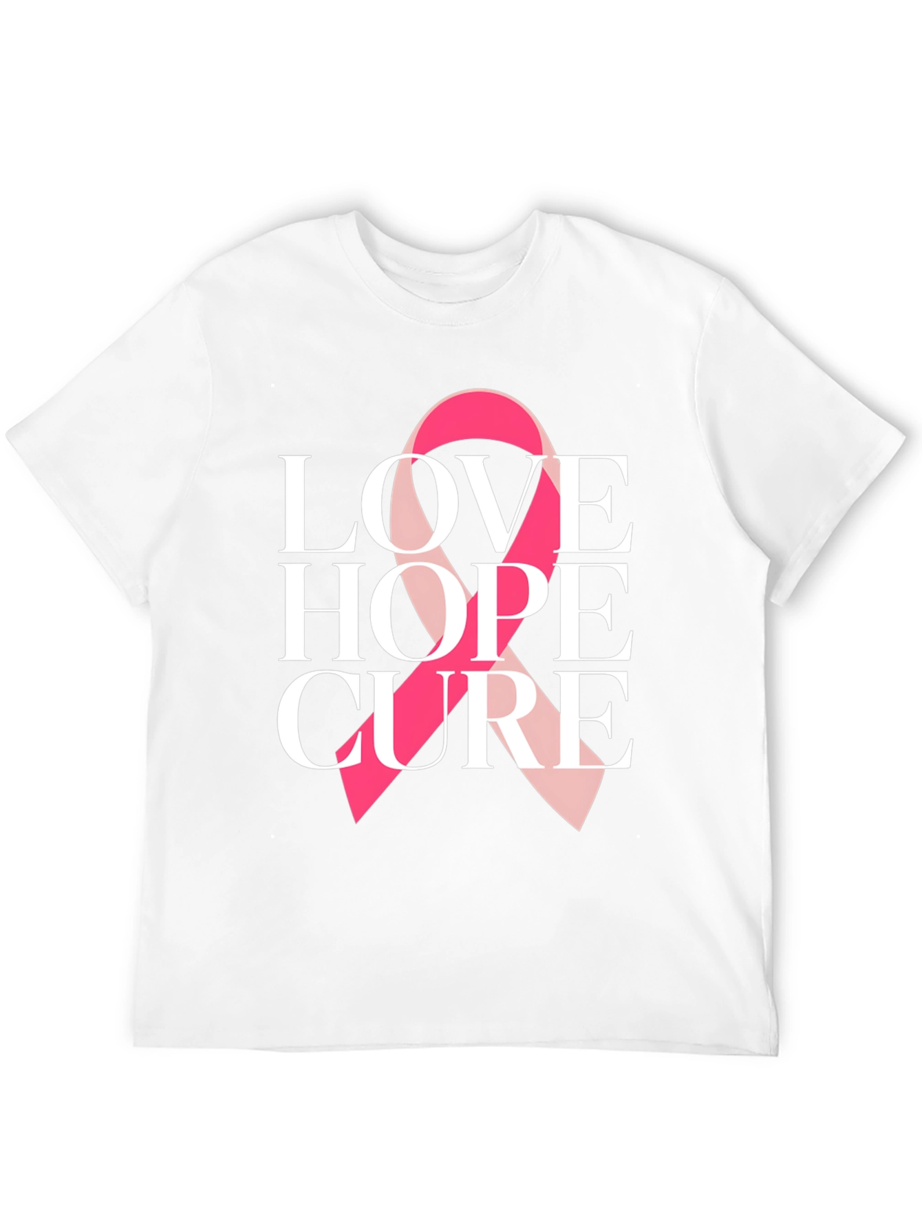 Love Hope Cure Breast Cancer Awareness T-Shirt
