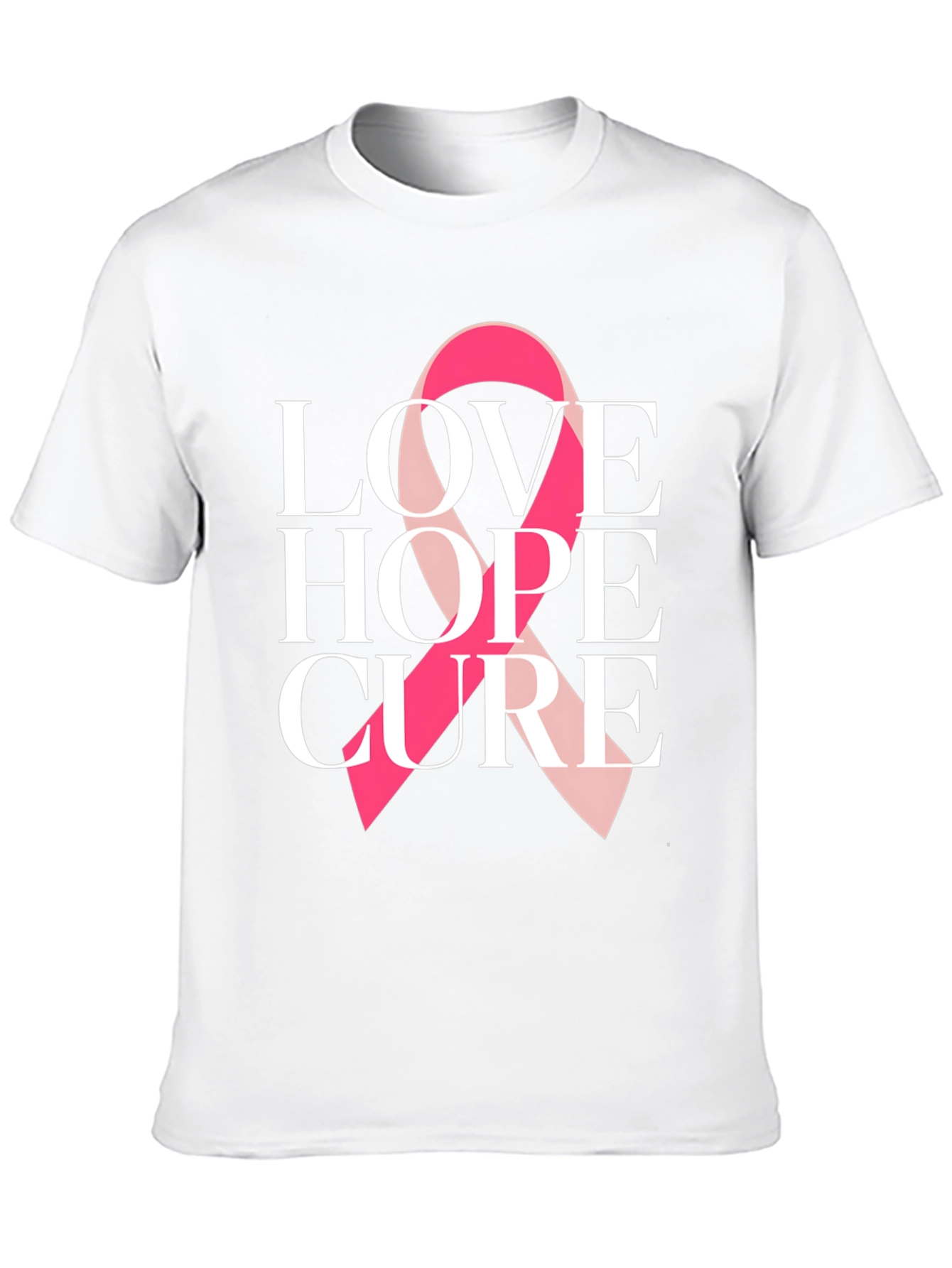 Love Hope Cure Breast Cancer Awareness T-Shirt
