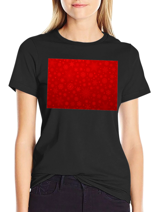 Festive Snowflake Pattern T-Shirt - Holiday Style