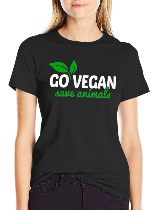 Go Vegan T-Shirt - Save Animals Graphic Tee