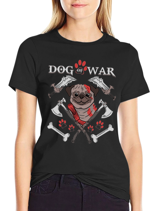 Dog of War T-Shirt: Pug Warrior Graphic Tee