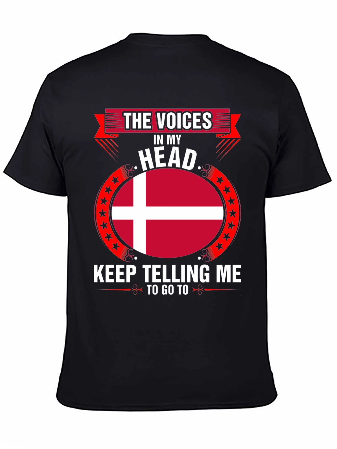 Danish Flag T-Shirt - The Voices in My Head