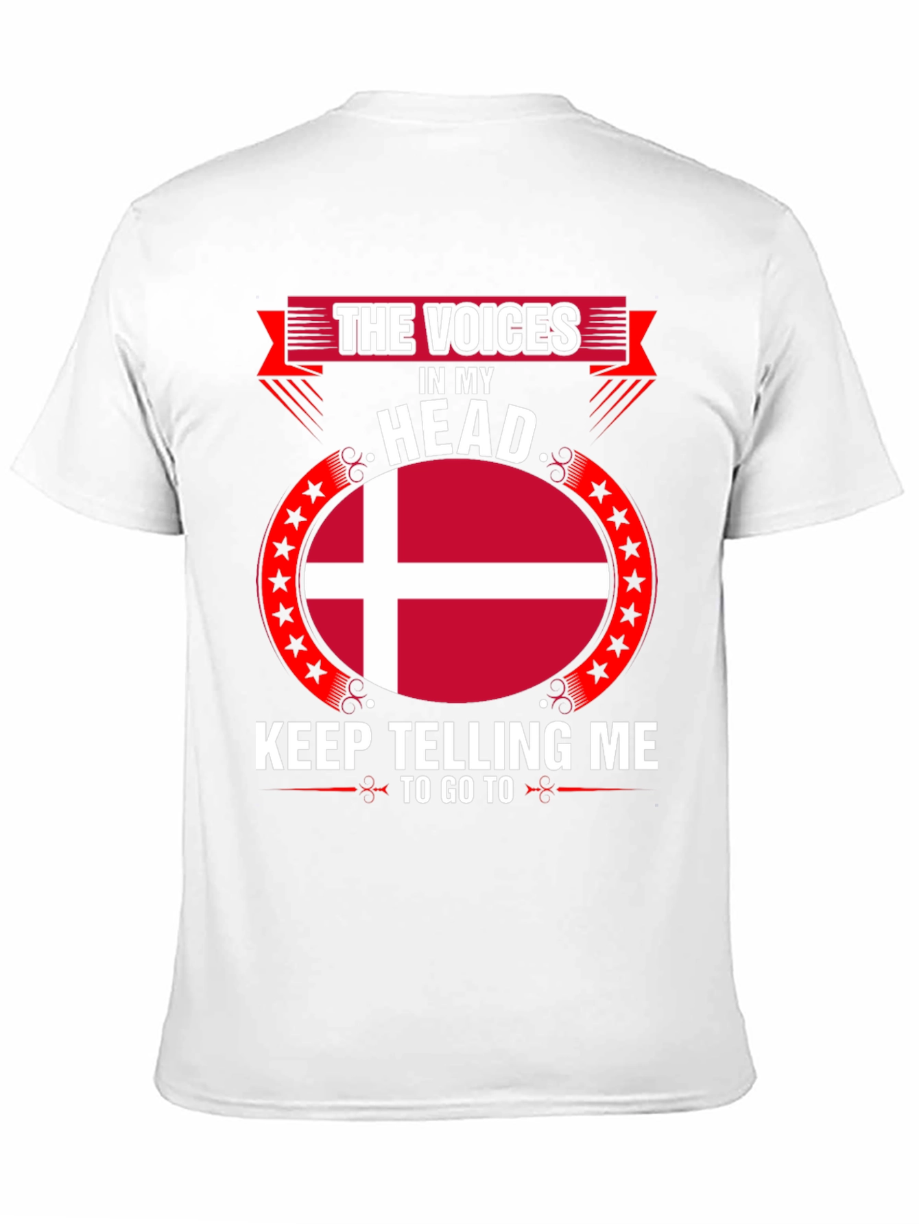 Danish Flag T-Shirt - The Voices in My Head
