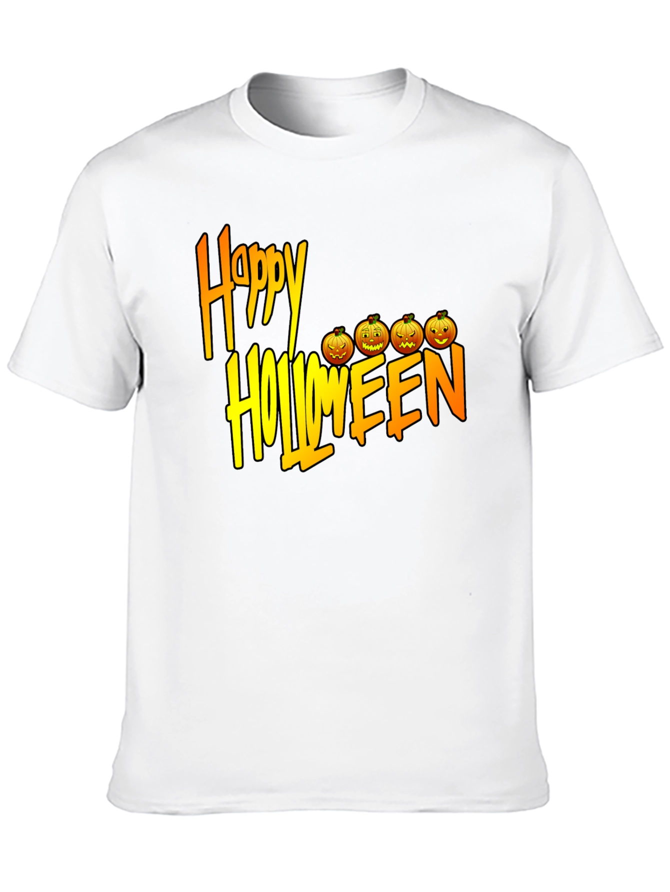 Happy Halloween Black Graphic T-Shirt