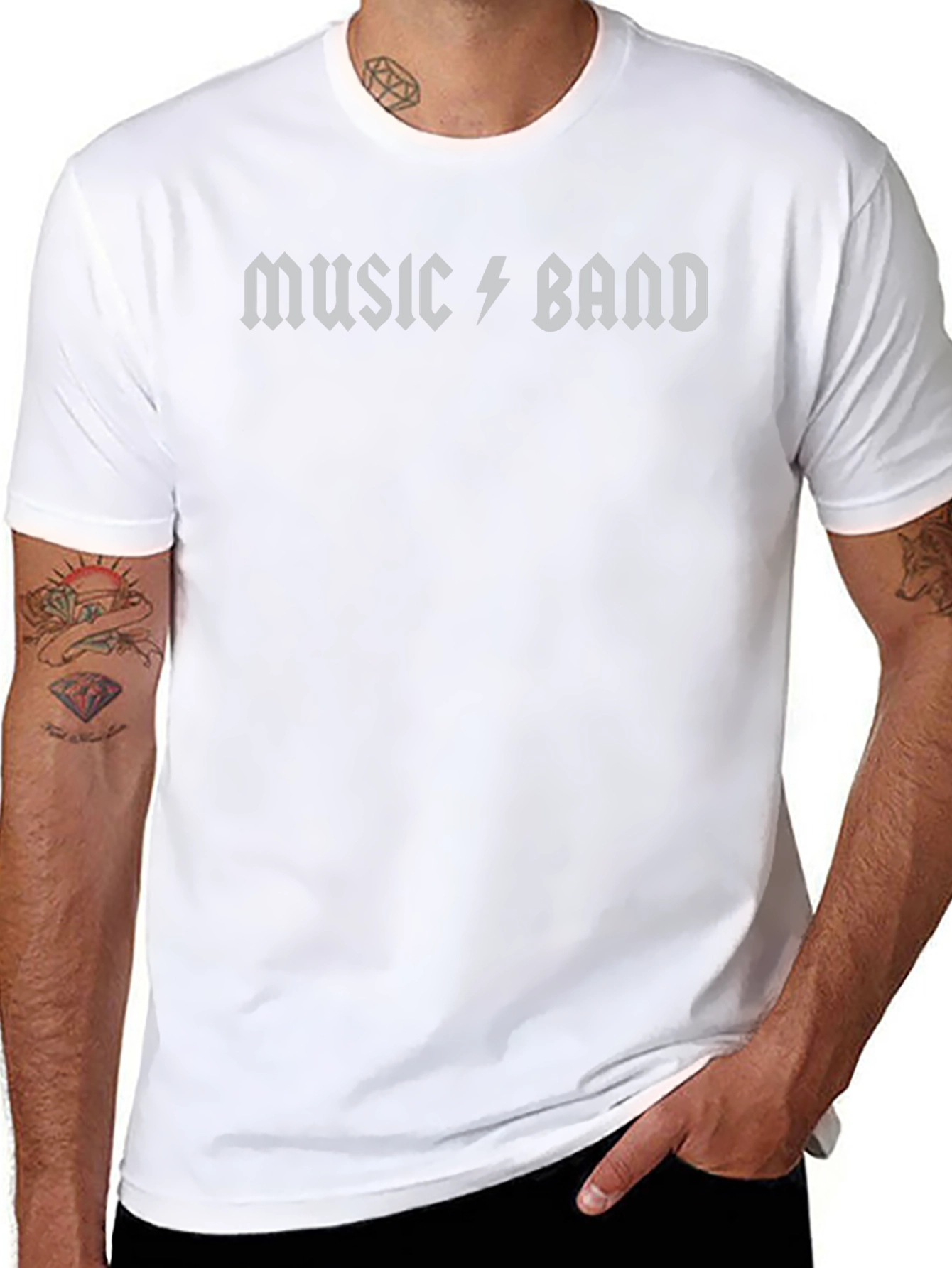 Music Band Graphic Black T-Shirt