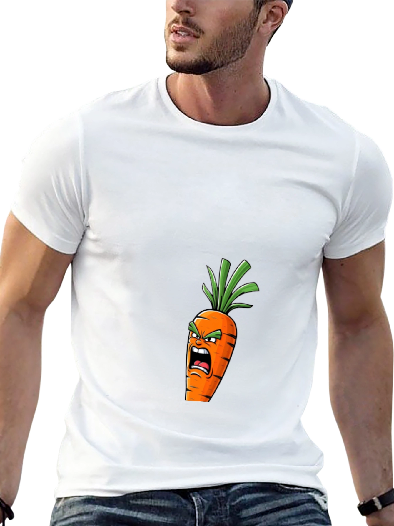 Angry Carrot Graphic T-Shirt - Black