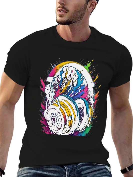 Colorful Headphones Graphic Tee