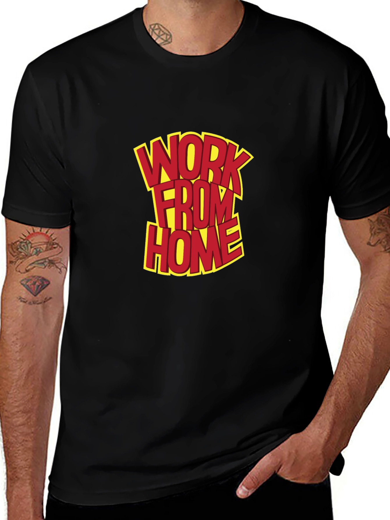 Work From Home Graphic Tee - Black