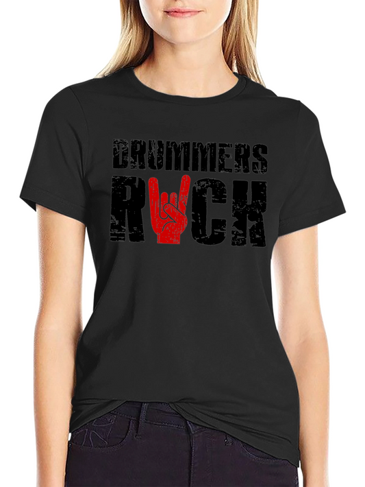 Drummers Rock T-Shirt - Music Lover Tee