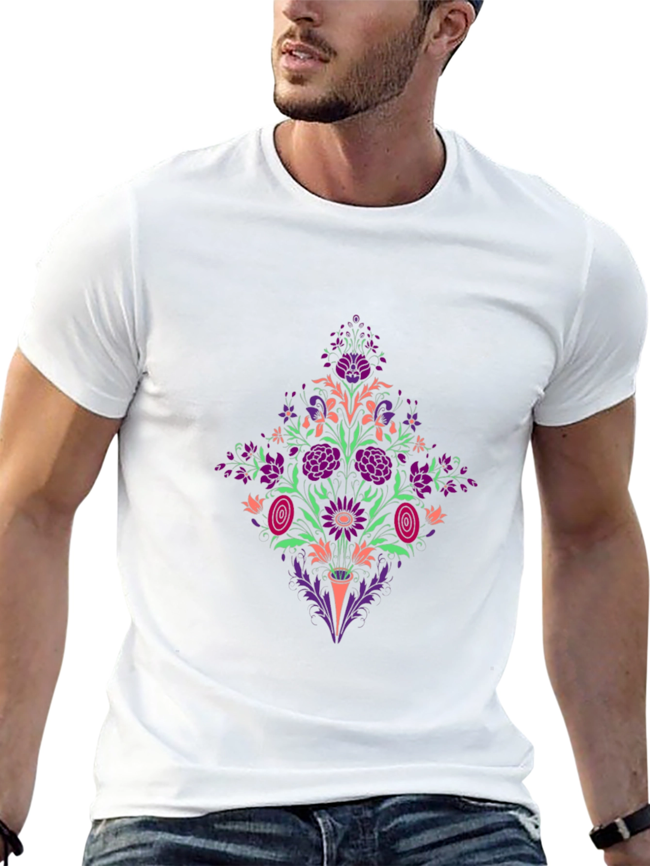 Floral Diamond Graphic Tee