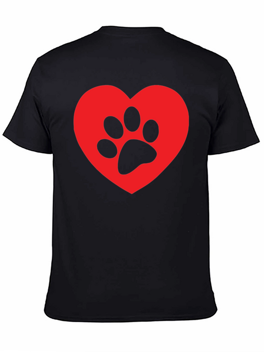 Heart Paw Print Graphic T-Shirt
