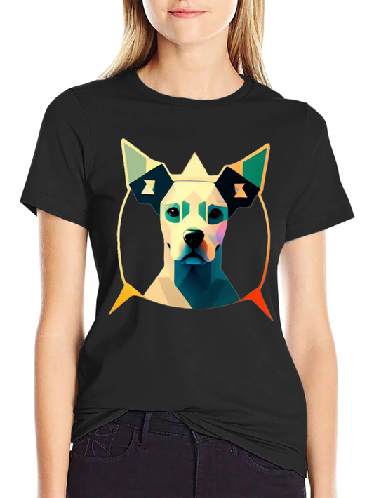Abstract Dog Graphic Tee - Modern Art T-Shirt