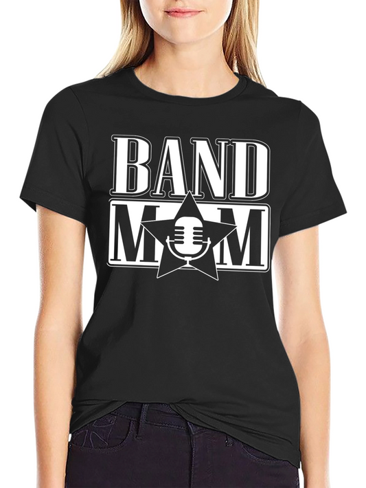 Band Mom T-Shirt - Star Microphone Design