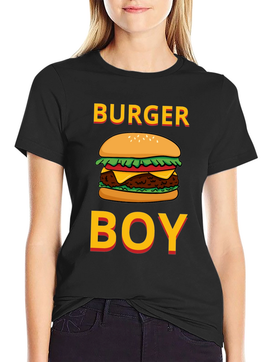 Burger Boy Graphic Tee - Foodie Humor T-Shirt