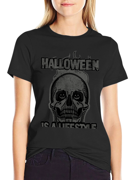 Halloween Lifestyle Graphic Tee - Skull Design