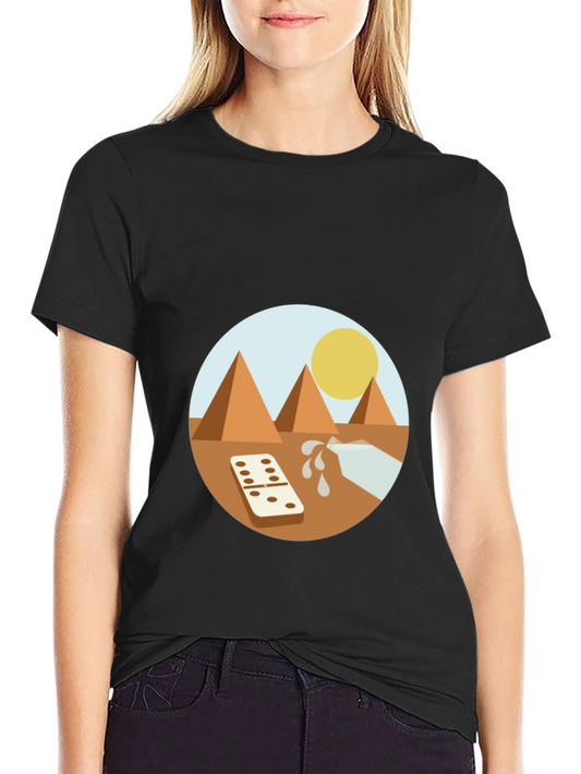 Egypt Graphic Tee - Pyramids Domino Milk