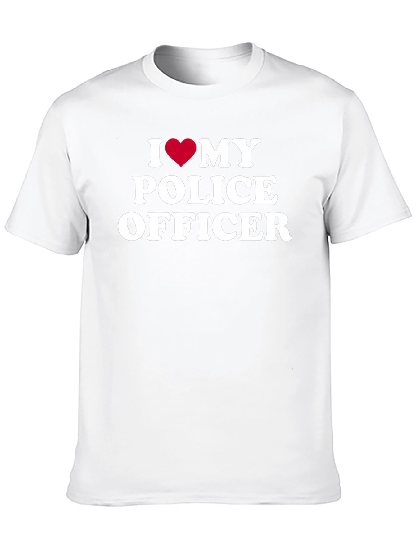I Heart My Police Officer Graphic T-Shirt